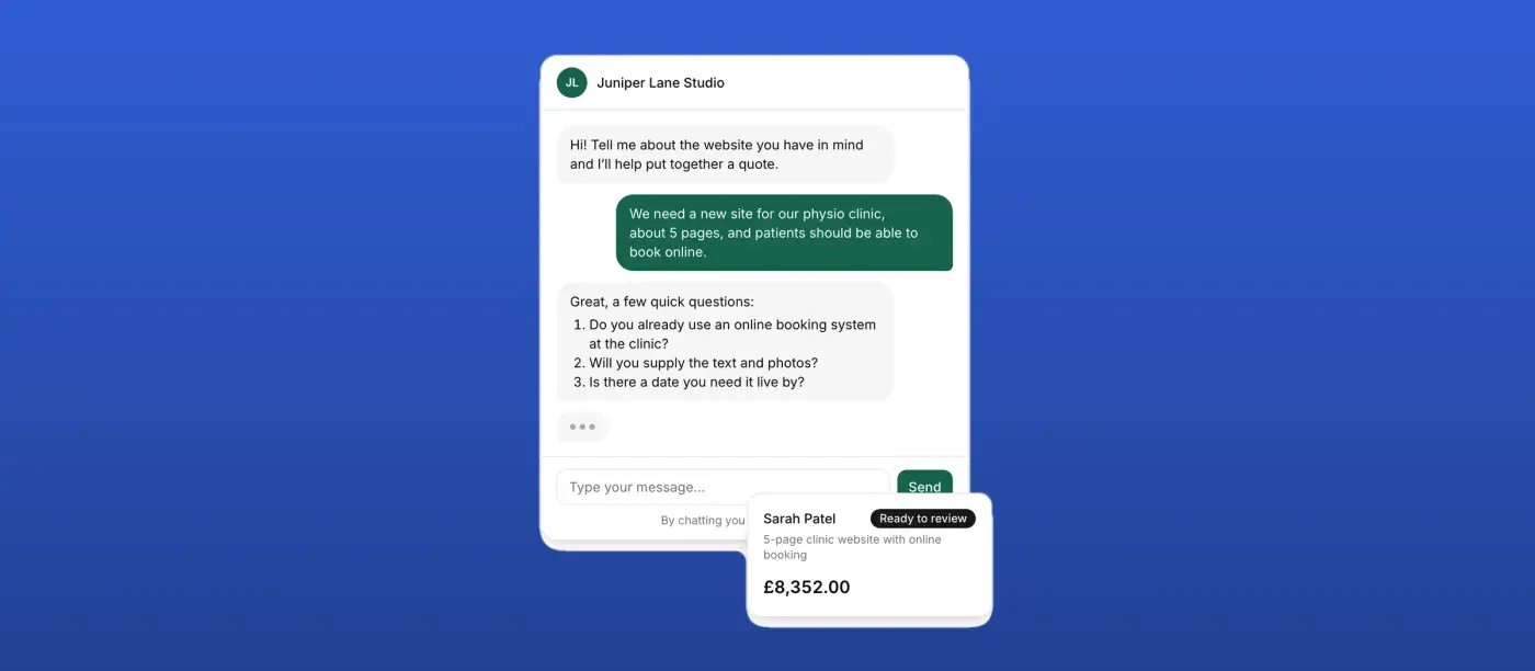 ChatQuote — Web app case study