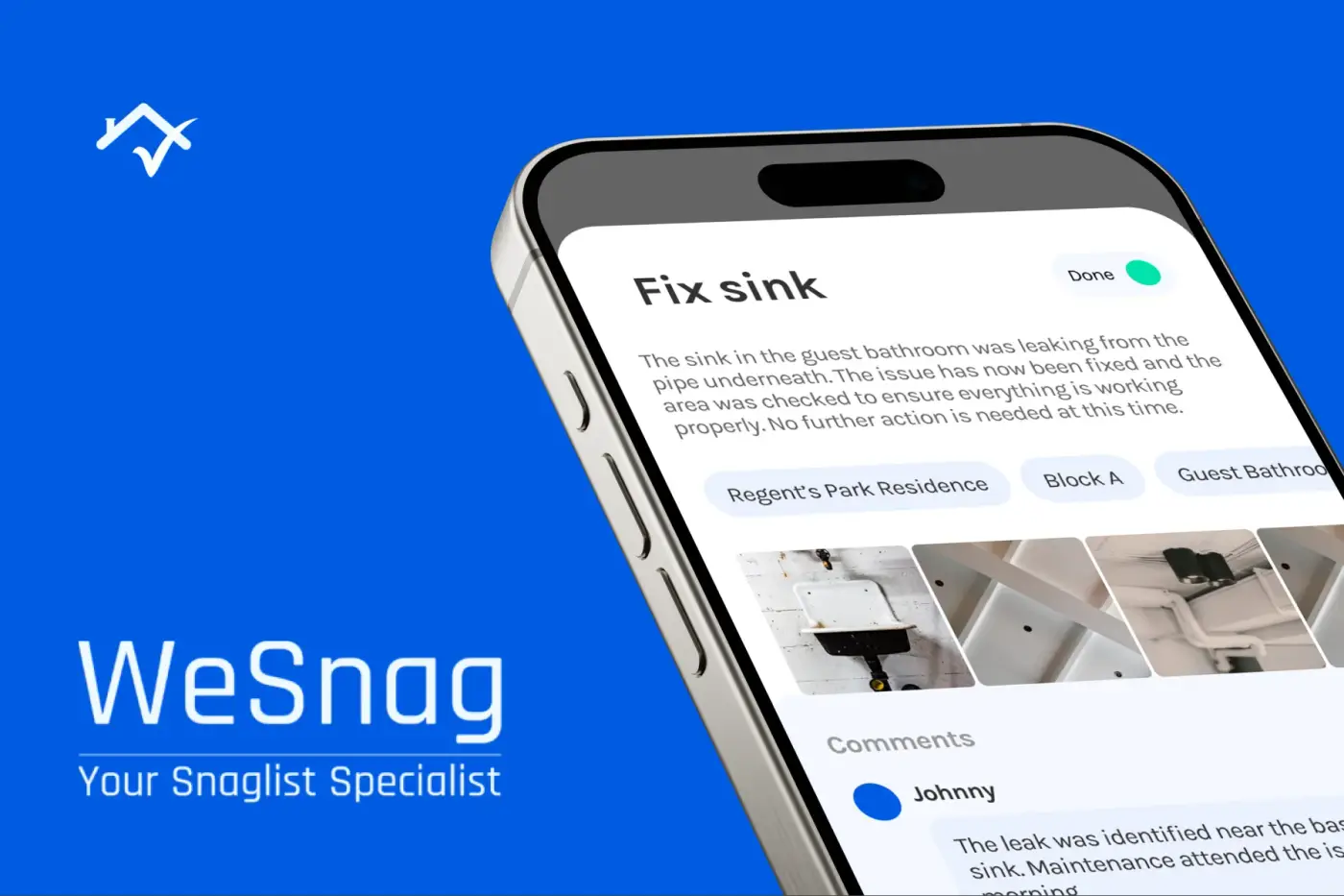 WeSnag — Mobile app case study